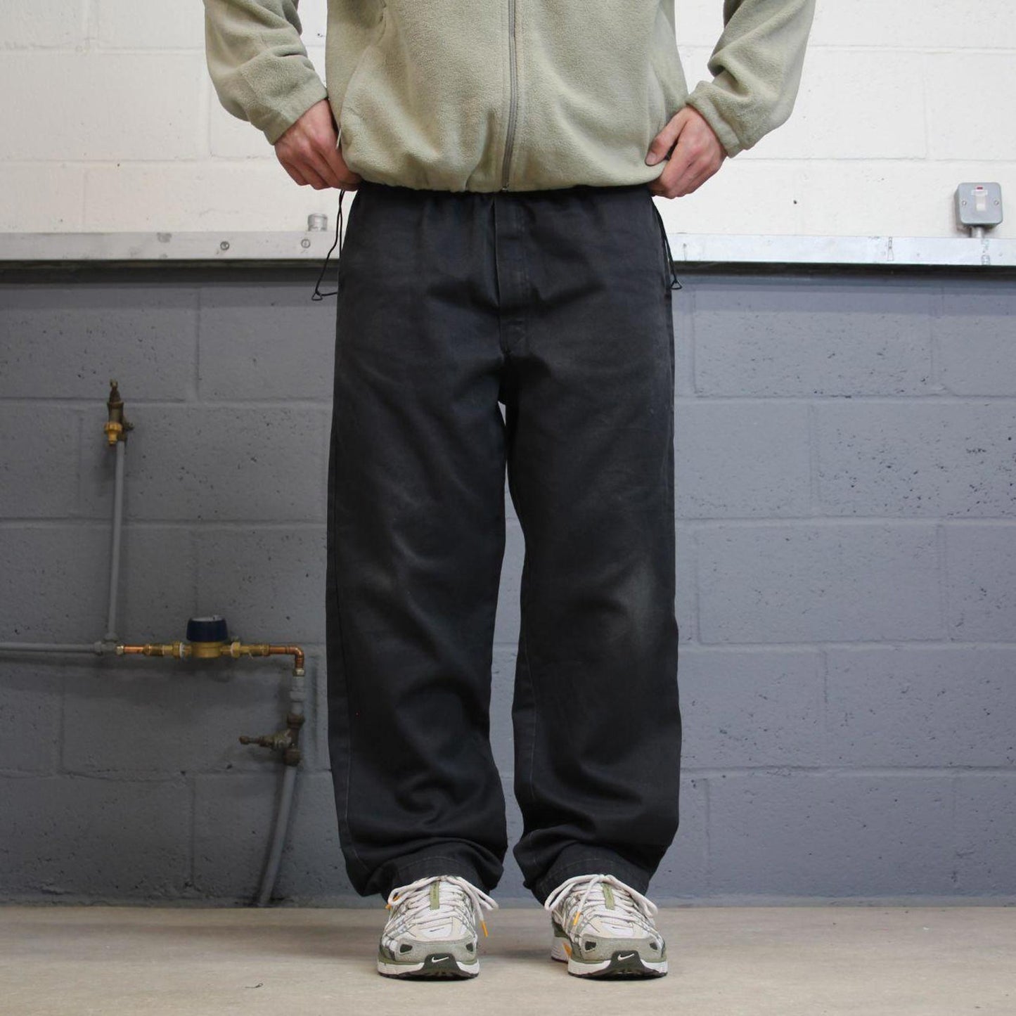 Y2K Dickies 874 work pants faded black Loose original fit chino style skate trousers