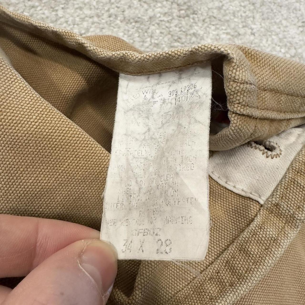 Vintage Carhartt dungarees tan overalls Bib & brace quilt lined utility workwear farmer
