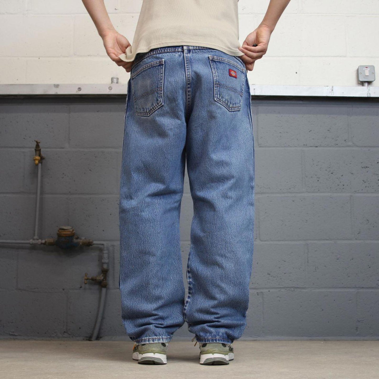 Dickies jeans W38L30 loose blue denim 90s style skater style jeans