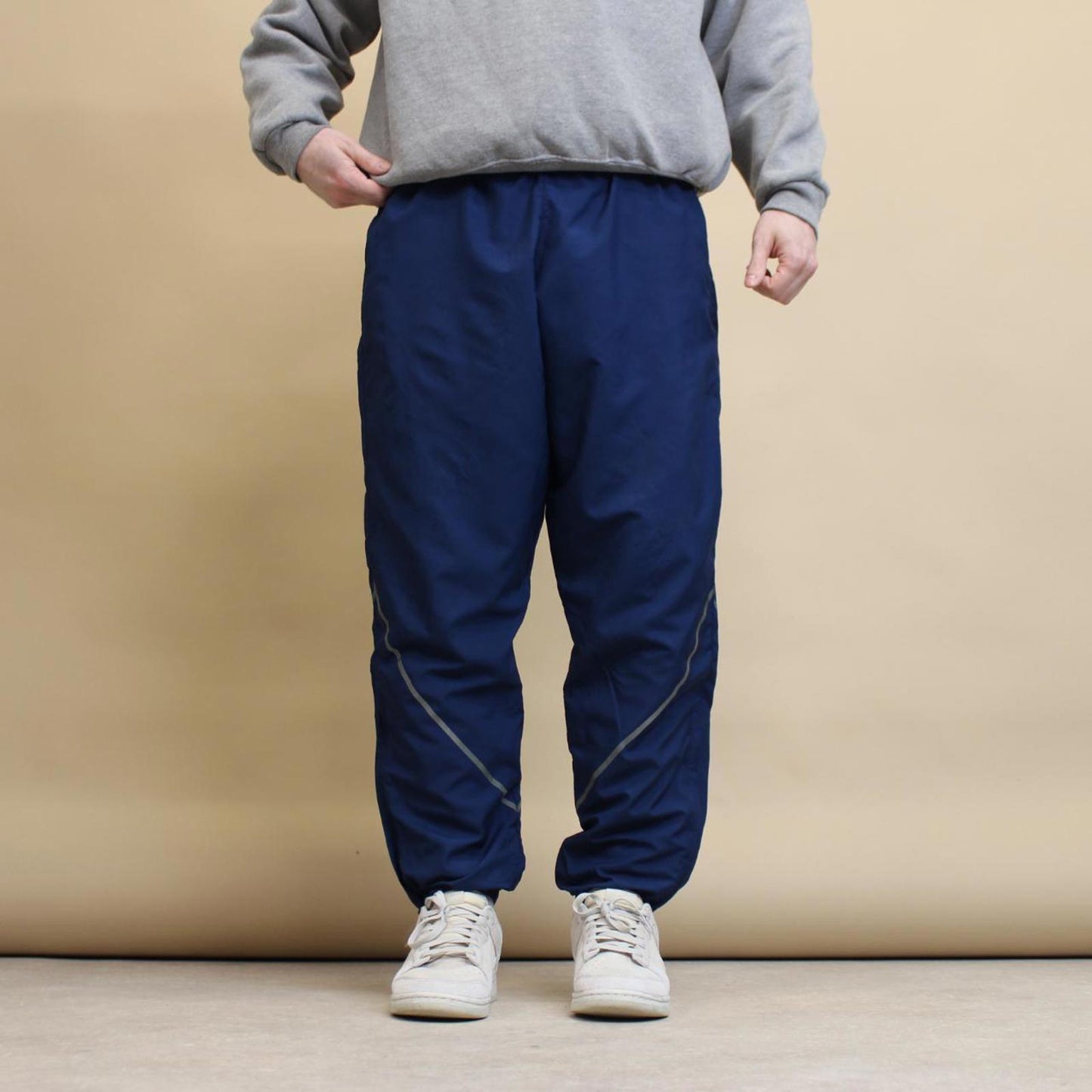 JWOD Skilcraft tracksuit bottoms S navy Loose y2k shell suit trackies