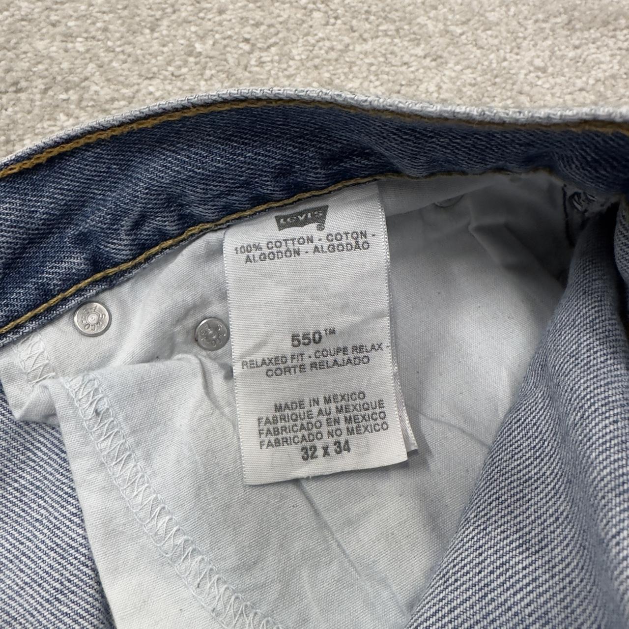 Levi’s 550 jeans Y2K blue relaxed denim Levi’s loose leg 2000s style pants red tab logo