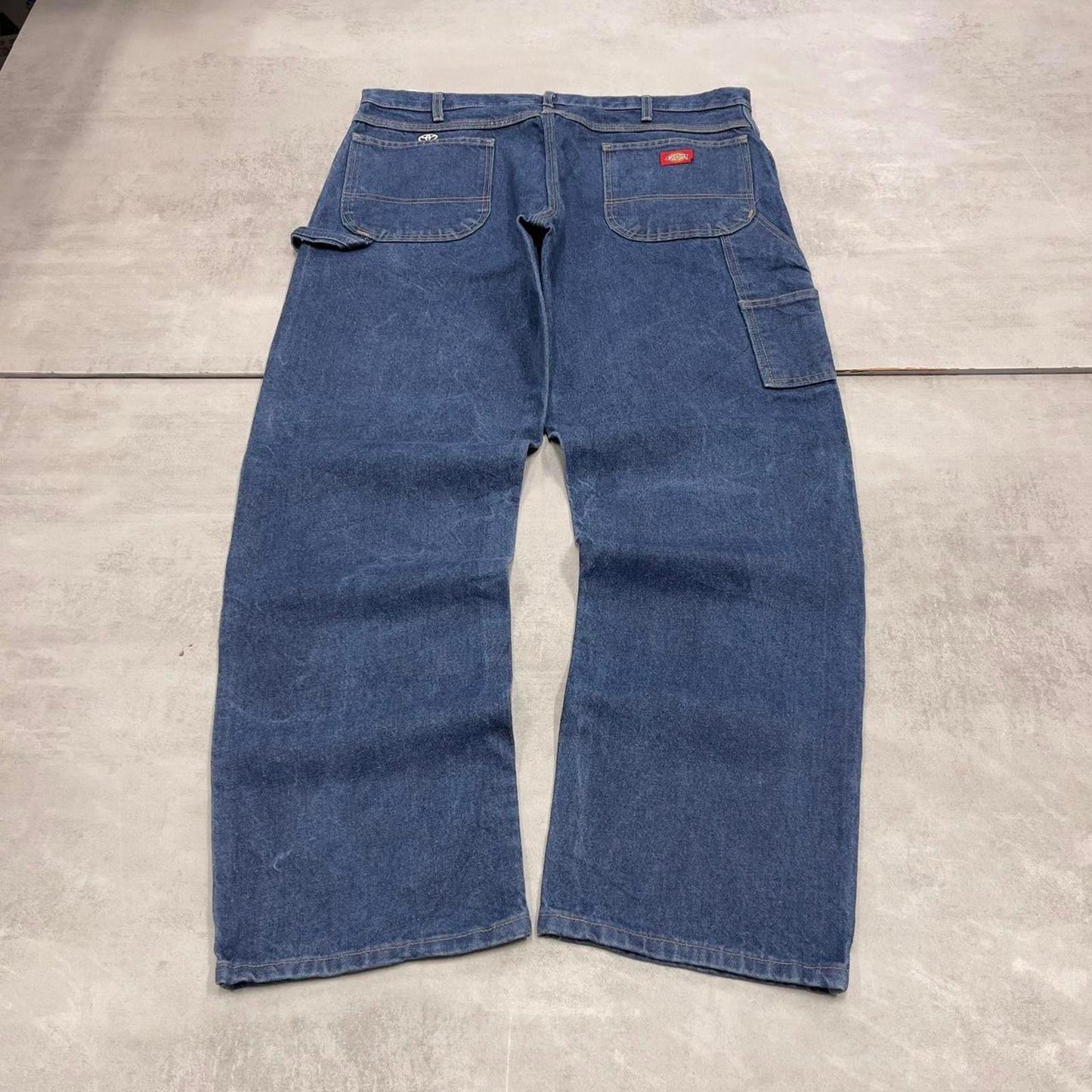 Baggy Dickies carpenter jeans W38L32 90s skate style blue thick denim cargos