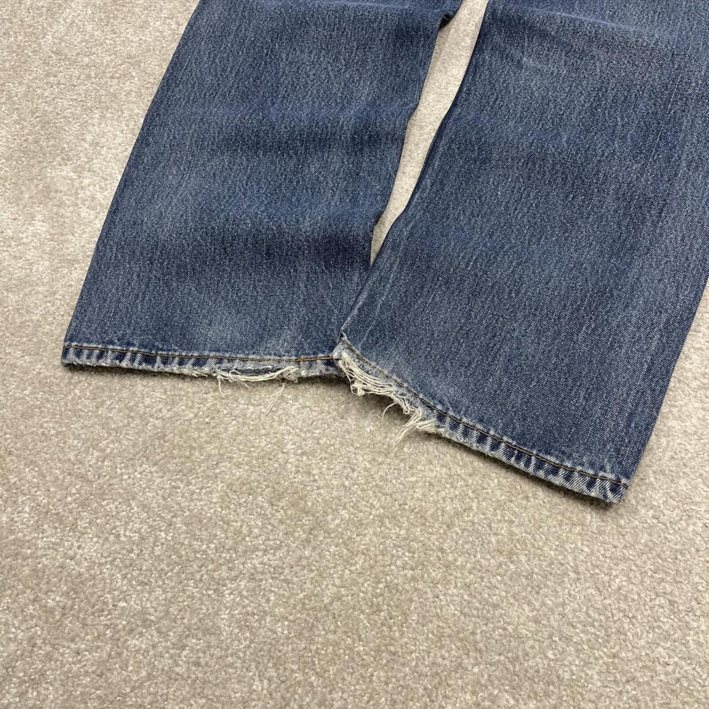 Y2k Levi's 505 jeans regular fit blue 100% cotton denim pants red tab logo