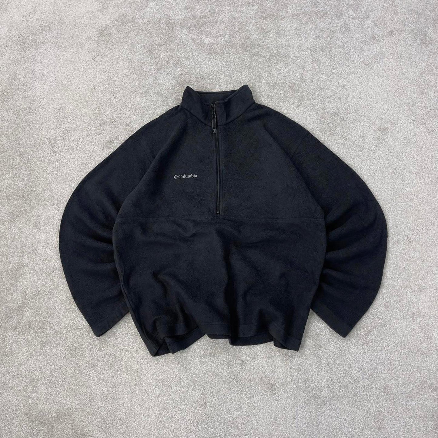 Y2K Black Columbia technical 1/4 zip fleece Large y2k style autumn