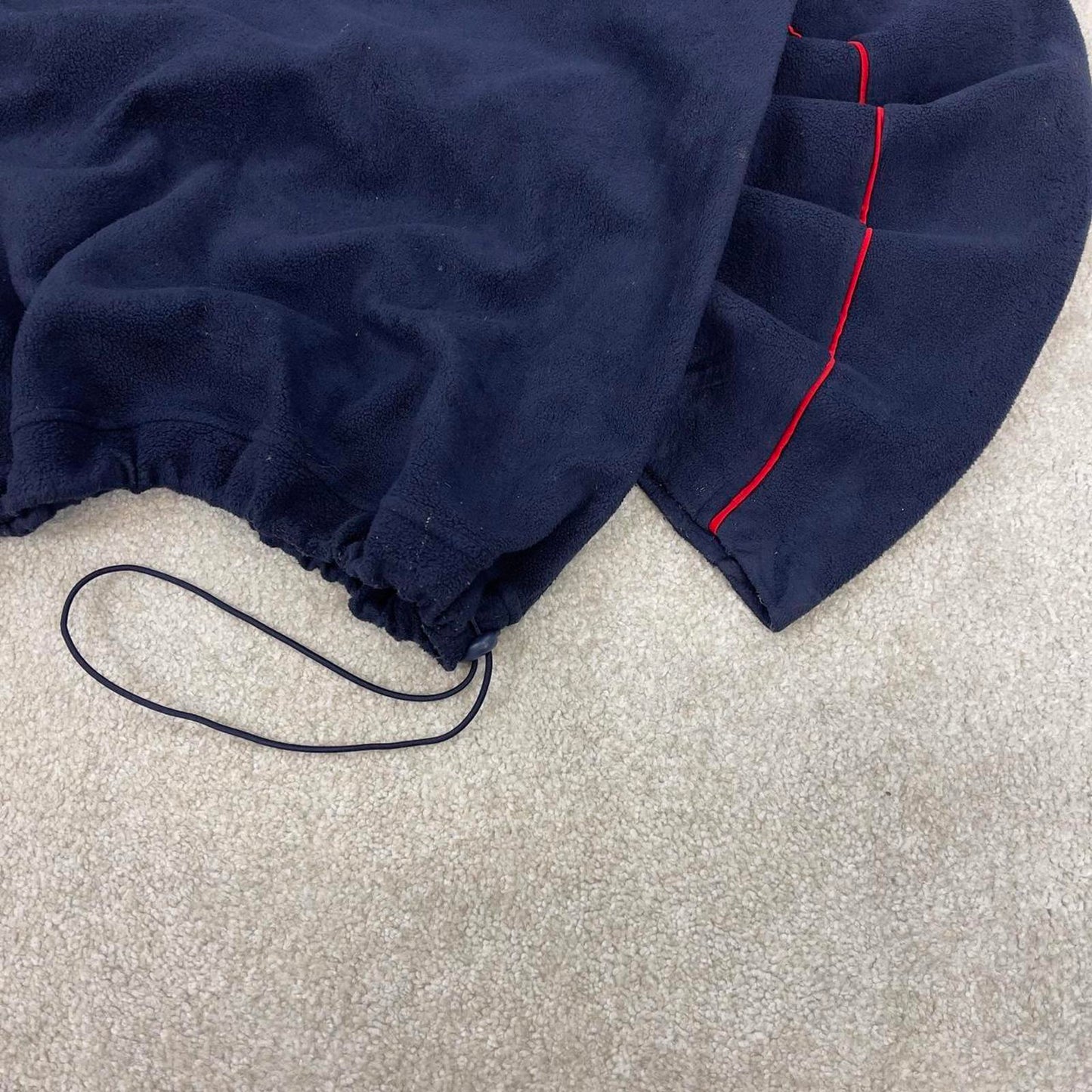 Y2K FILA us open series fleece XL navy coupe rogers pullover 1/4 zip embroidered design