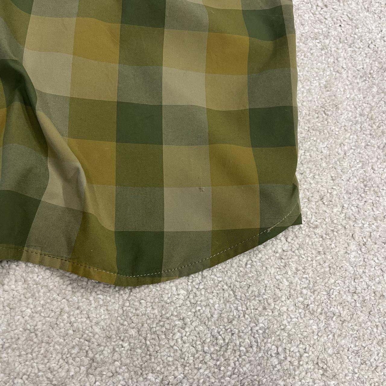 North face checkered short sleeve shirt green TNF festival surf style check shirt button down summer