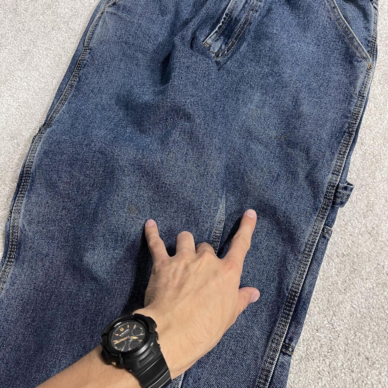 RK Brand baggy carpenter jeans y2k wide leg W34L30 blue Loose skater style work cargos