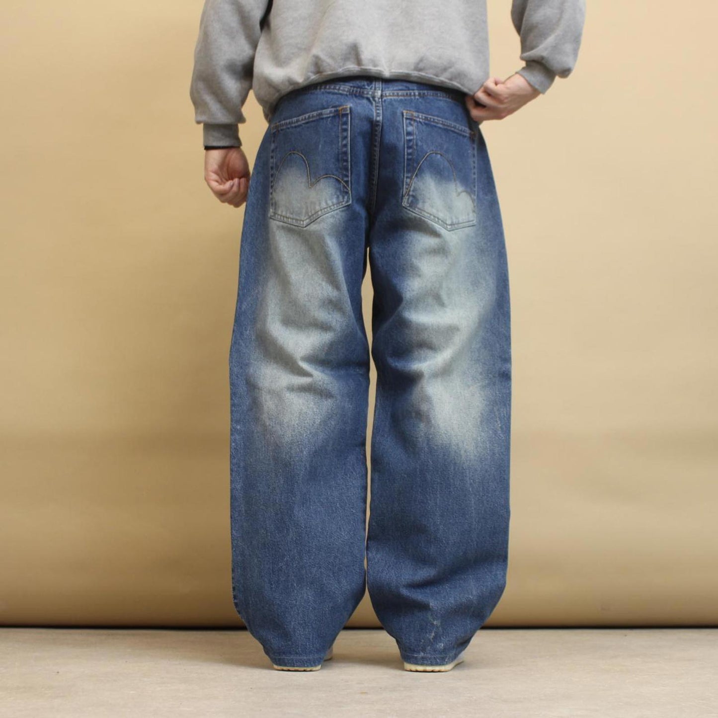 Baggy Qruel skate jeans W36 L32 loose blue denim skater jeans