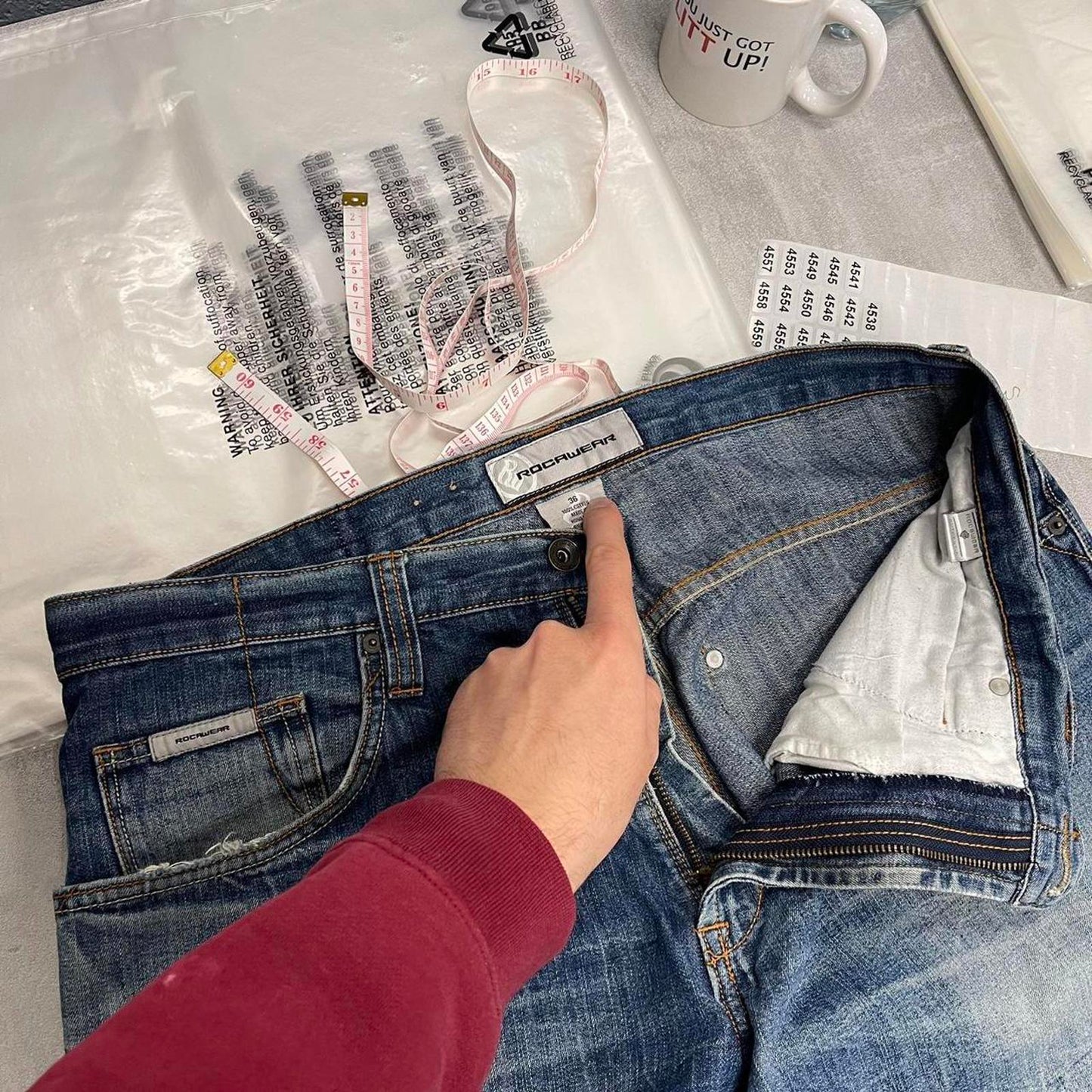 Blue Rocawear carpenters jeans W36L32