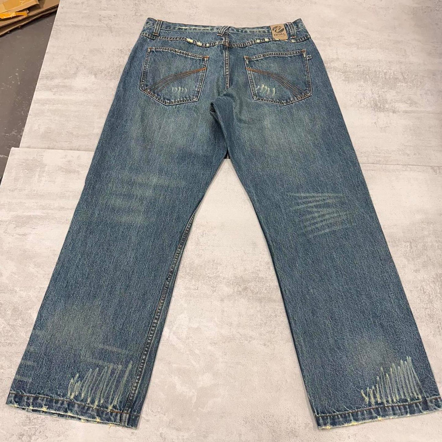 Drill Clothing Company jeans W36 L32 loose distressed design hip hop jeans