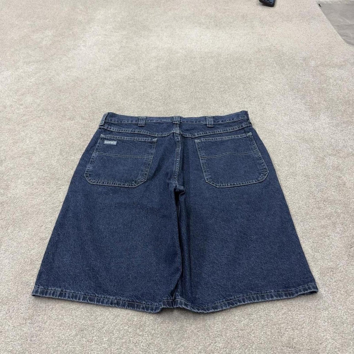 Wrangler denim cargo shorts workwear blue Baggy cargo Y2K jorts summer festival