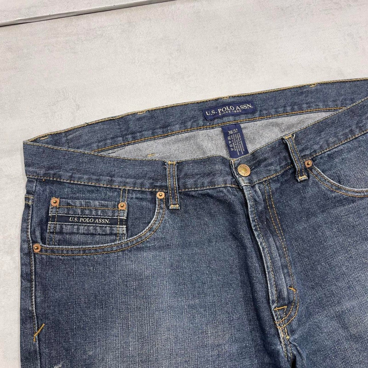 Blue US Polo Assn denim jorts W38