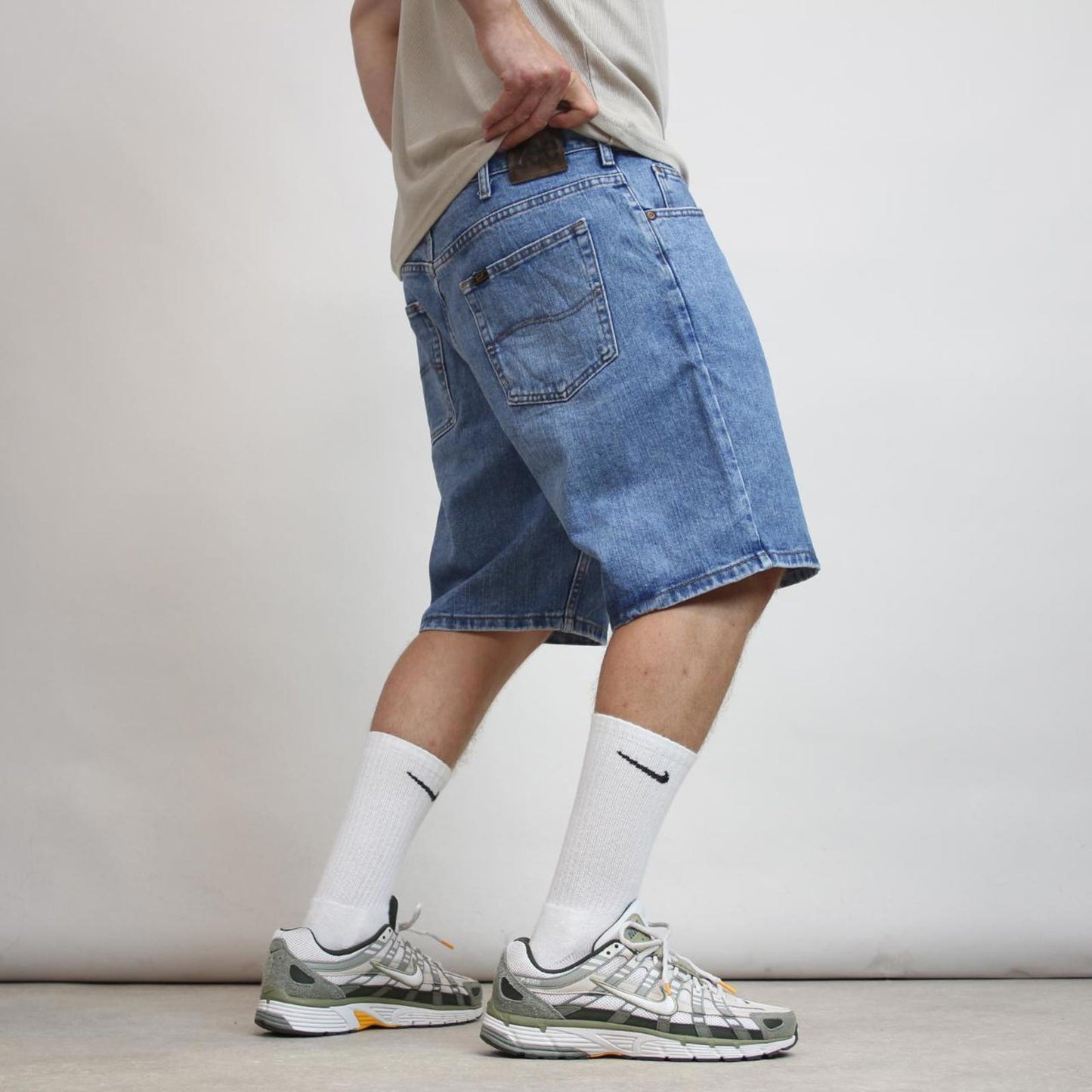 Mens blue Lee denim jorts W38