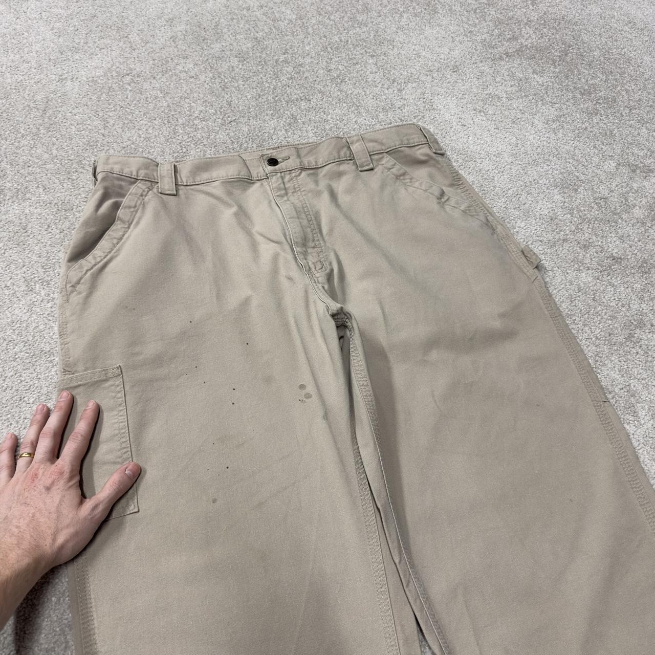 Carhartt baggy carpenter pants Y2K beige Loose fit skater cargo work pants utility