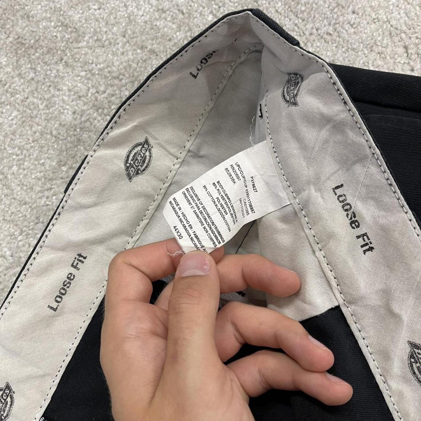 Dickies baggy chino shorts carpenter black Chino style skater shorts long wide leg festival