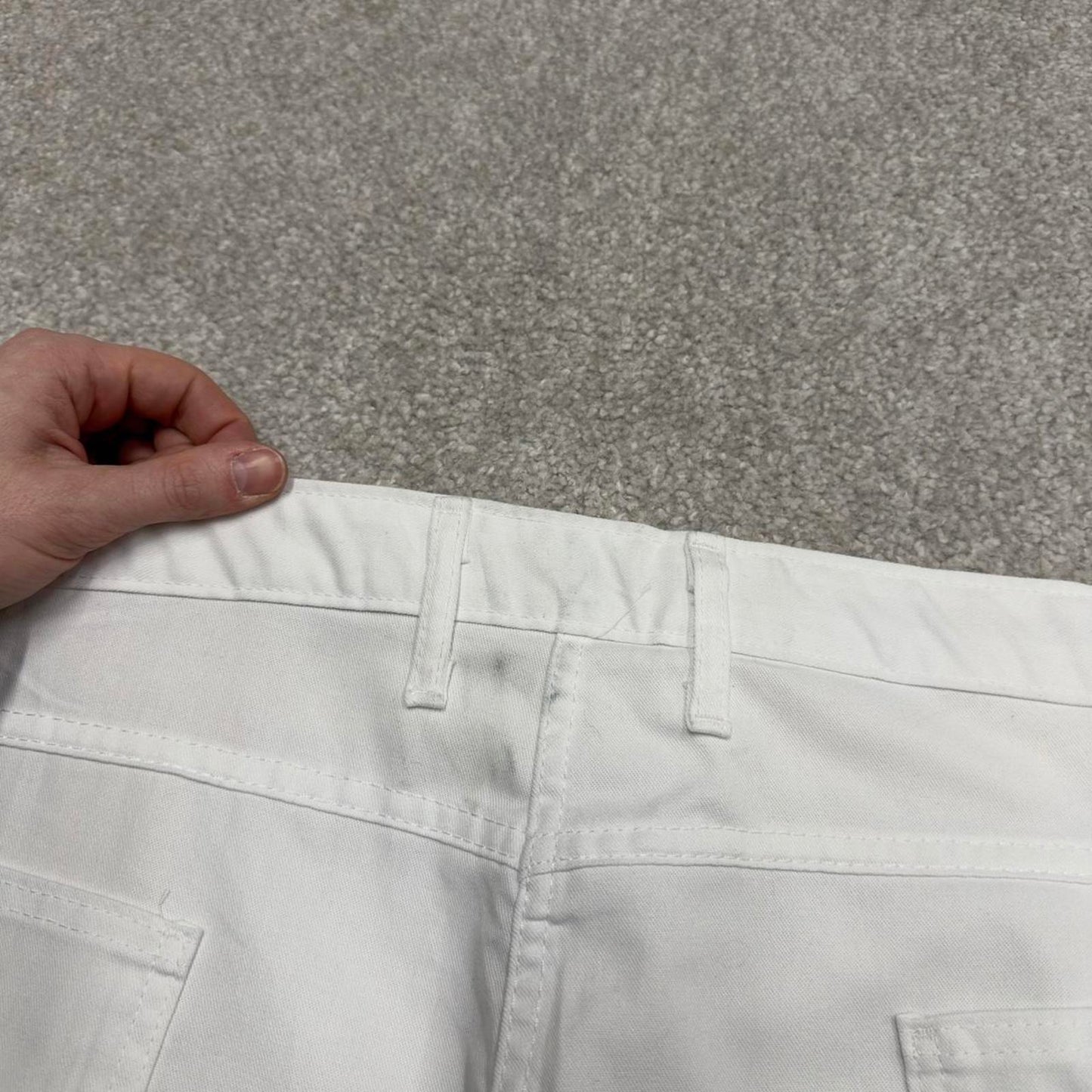 Y2K baggy Dickies carpenter pants white Loose wide-leg skater style painters cargo pants