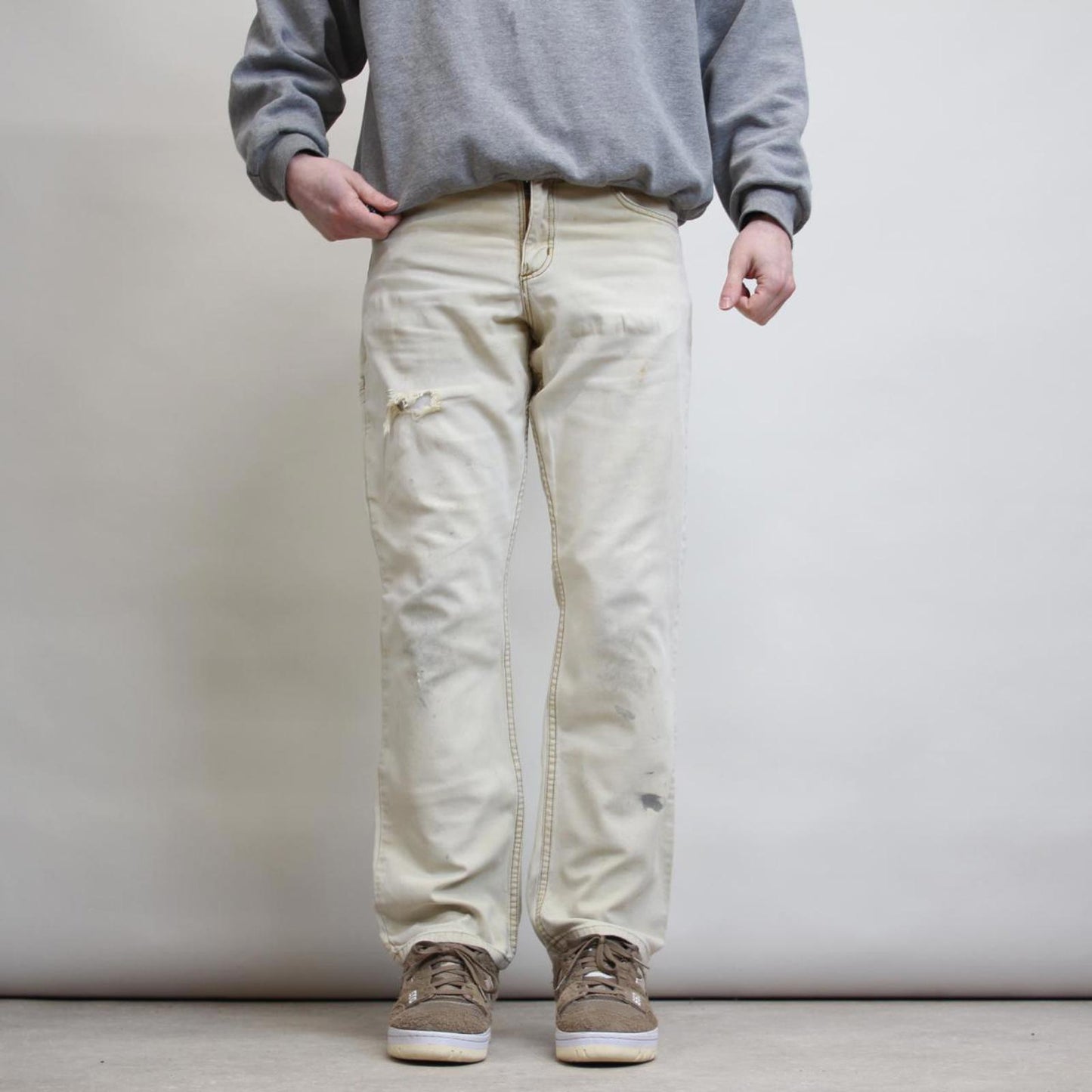 Carhartt carpenter jeans W30L30 beige 90s workwear skate style cargo pants