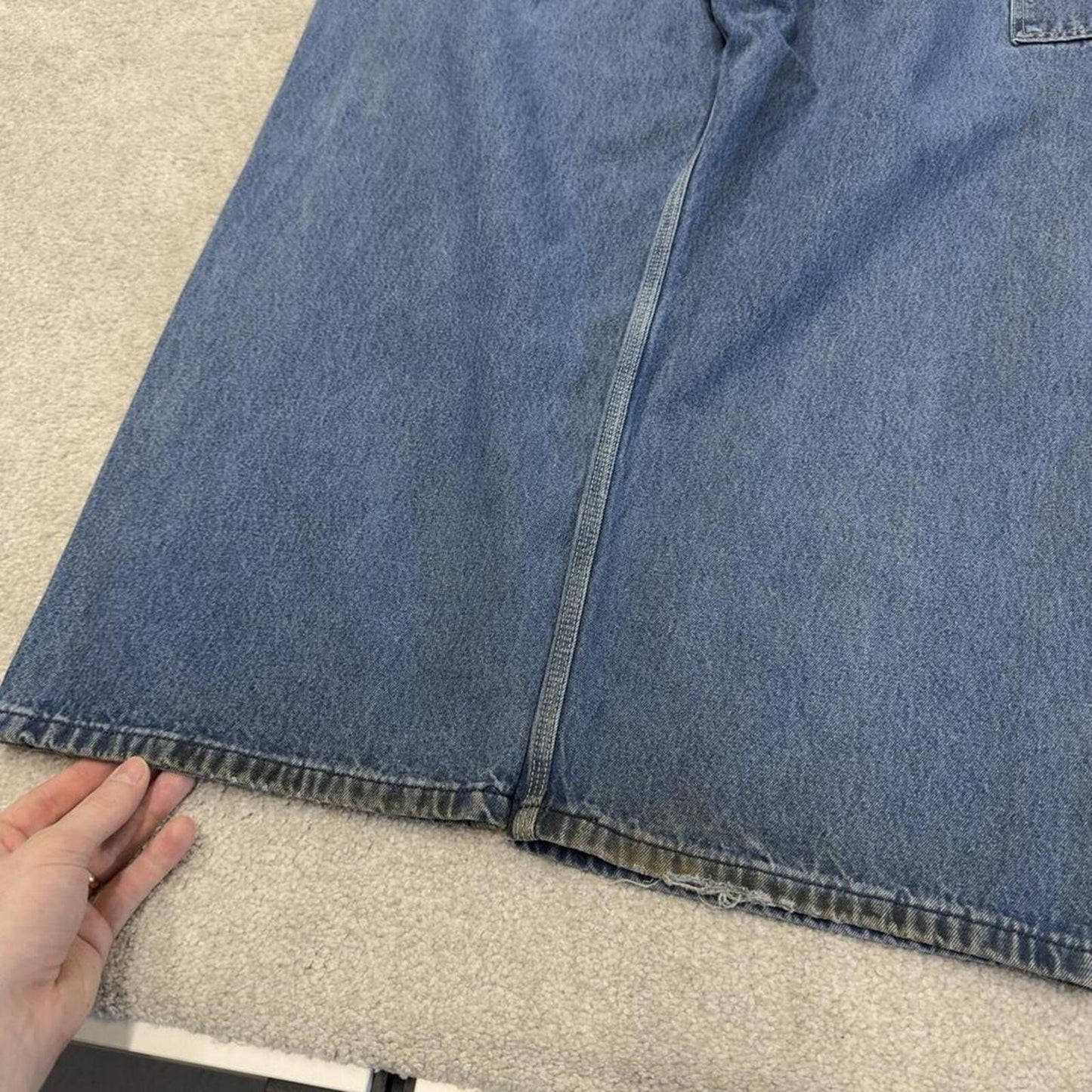 Carhartt denim Dungarees loose overalls blue Farmer workwear bib & brace utility