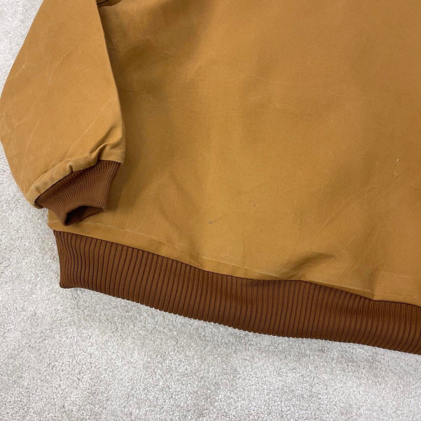Vintage Carhartt hooded active jacket XL Hamilton Brown canvas bomber