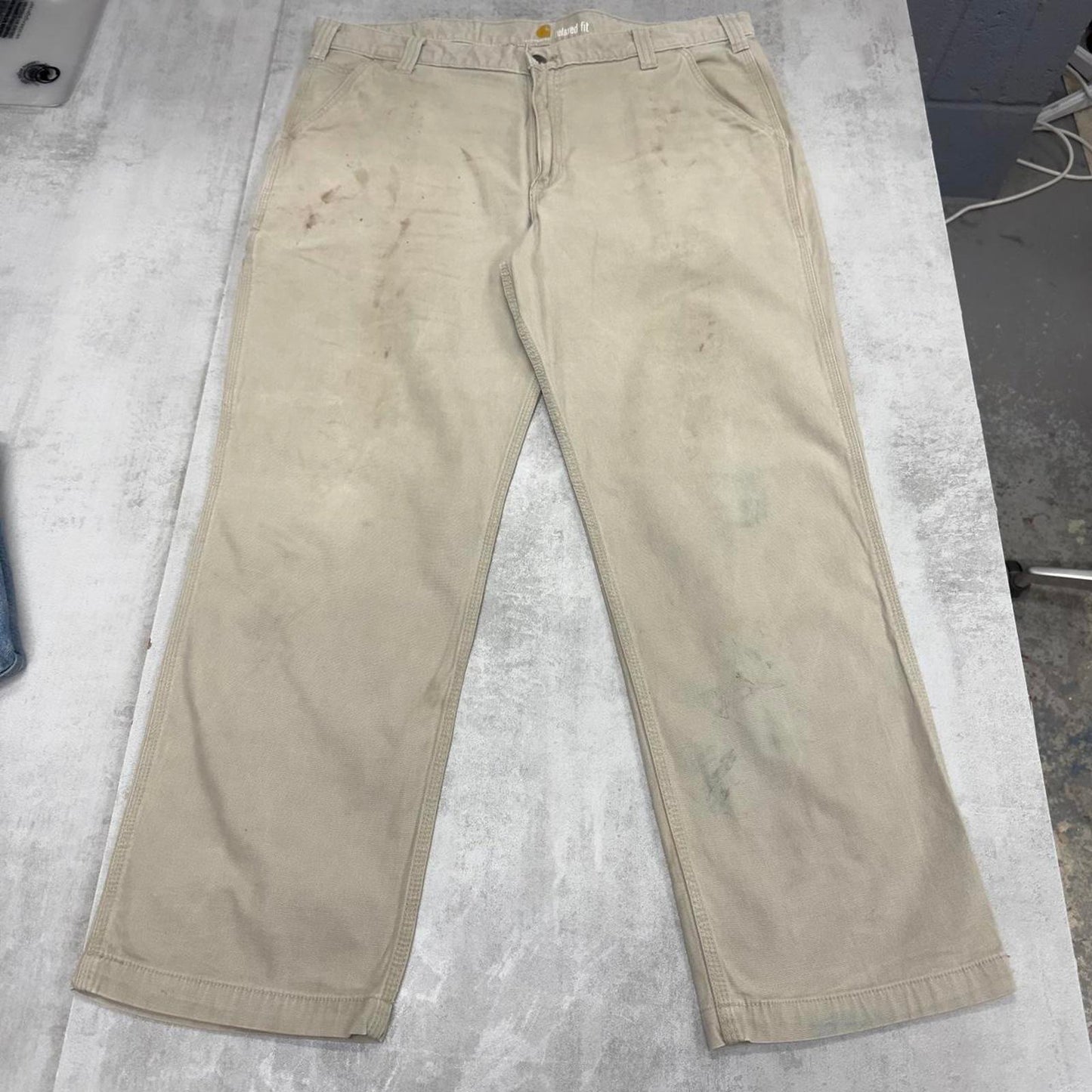 Beige Carhartt Carpenter pants W40