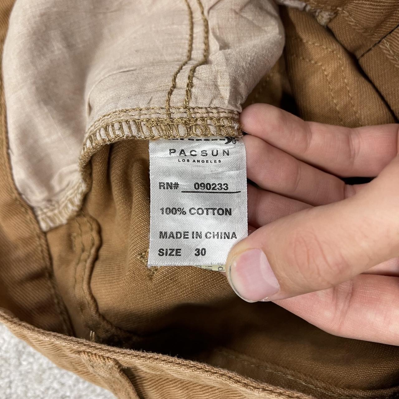 Y2K Pacsun denim utility shorts W30 tan brown carpenter Slim 100% cotton denim cargo jorts