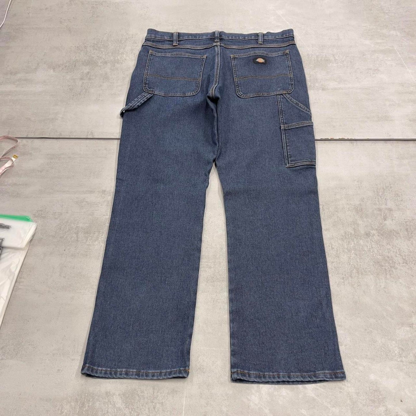 Dickies carpenter jeans W36 L30 loose blue cargo skater style utility pockets jeans