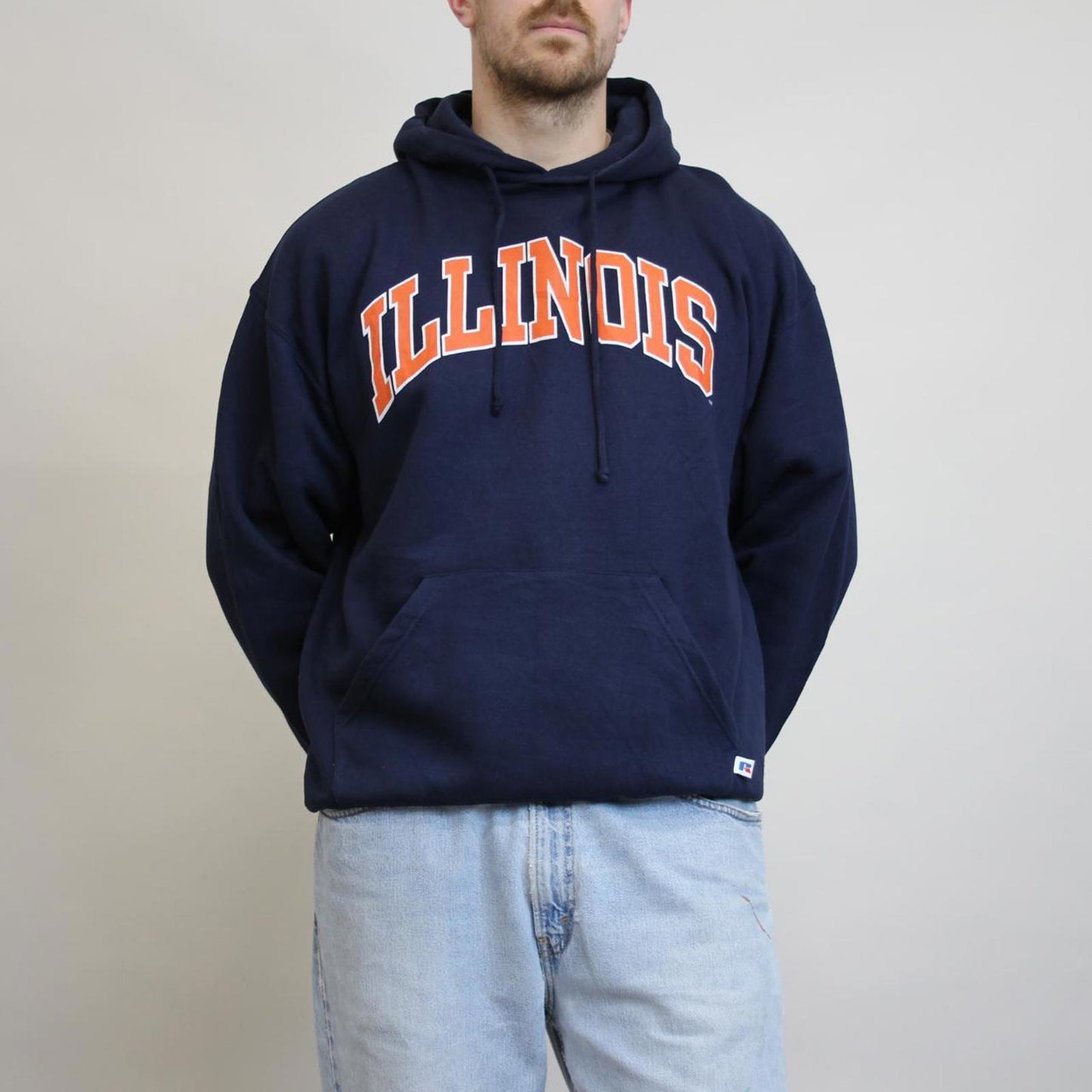 Navy vintage Russell hoodie XL