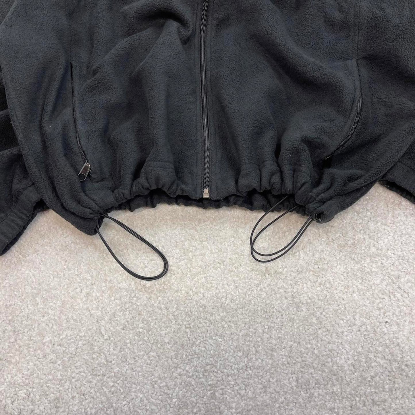 Black Columbia technical full zip fleece XL y2k style autumn adjustable waist
