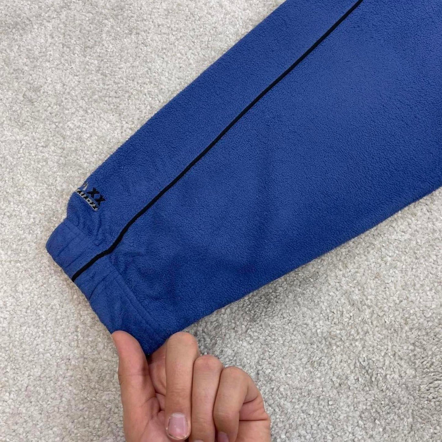 Blue Izod technical fleece XL y2k style 1/4 zip up autumn adjustable waist