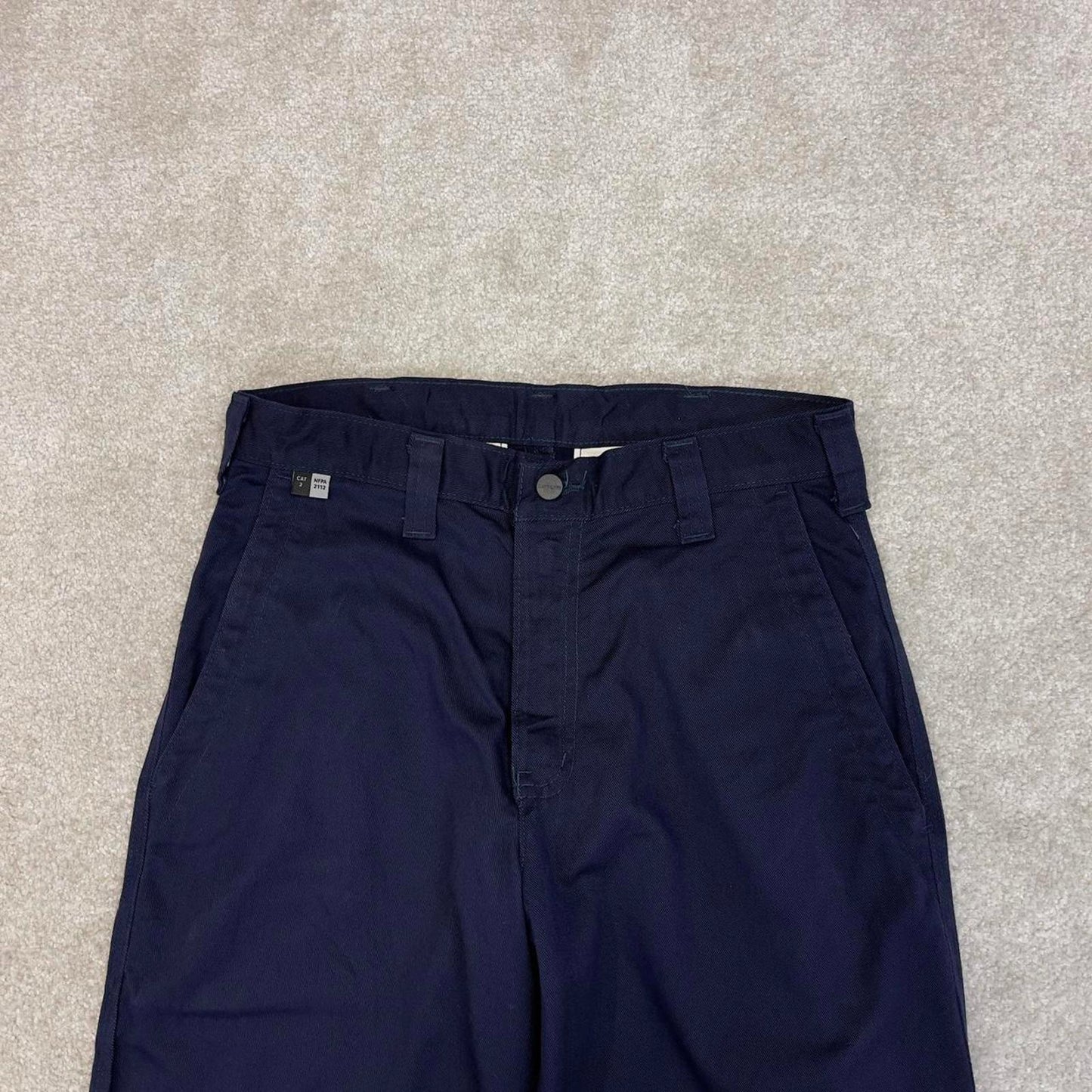 Navy Carhartt FR pants W28L30 90s skater style fire resistant work trousers