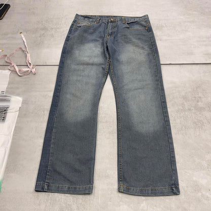 Blue Indigo 30 embroidered jeans W36 L31 loose denim skater style jeans