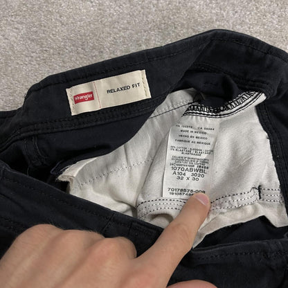 Wrangler cargo pants relaxed fit y2k black Comfy chino style skate work trousers
