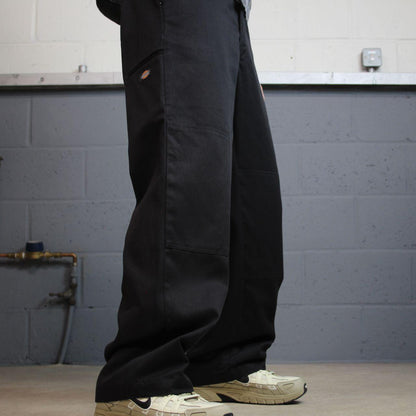 Dickies baggy double knee pants black W32L32 Loose fit wide leg chino skate work trousers