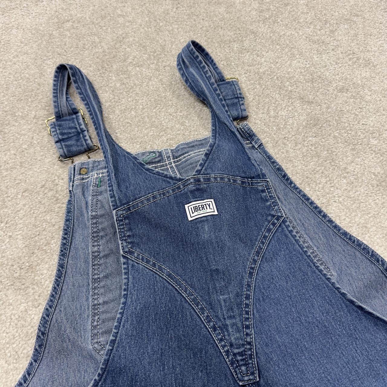 Liberty dungarees denim overalls y2k blue Vintage workwear bib & brace utility