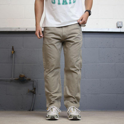 Beige Levis Carpenter Jeans W38L28 straight leg cargos red tab logo skater style