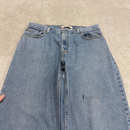 Y2K baggy Levi’s 560 jeans wide leg blue Loose comfort fit denim pants red tab logo