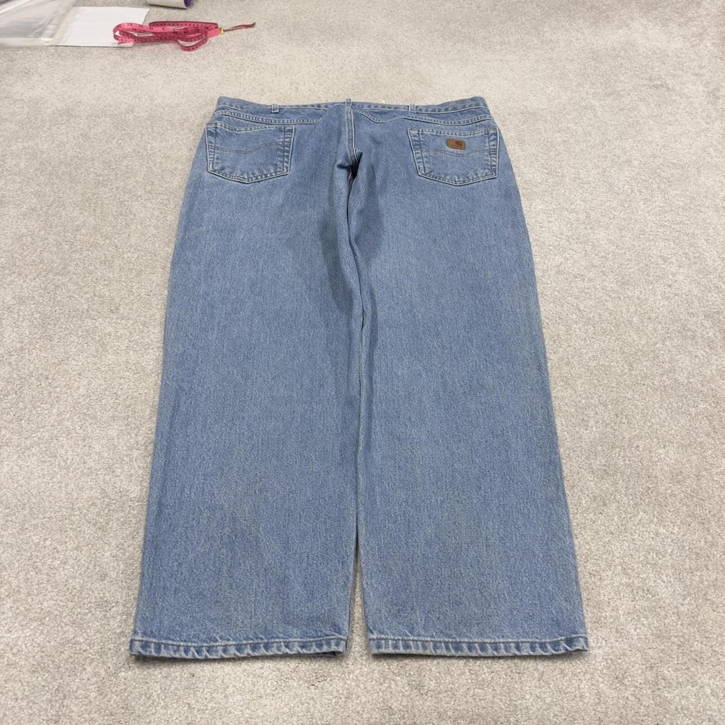 Carhartt baggy work jeans relaxed blue Loose thick 100% cotton denim skate style work pants