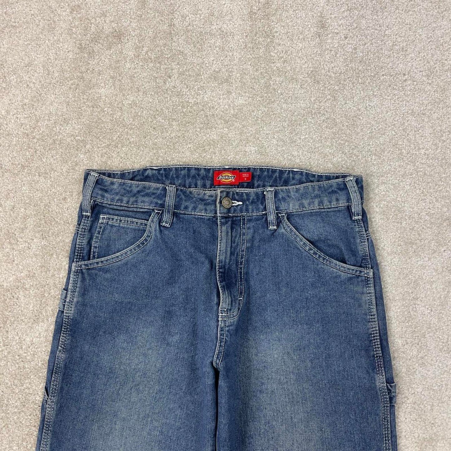 Dickies carpenter jeans size 5 W30L32 loose blue denim cargo skater style jeans