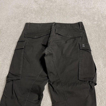 Y2K G-Star Raw cargo pants relaxed dark grey Comfy slim tapered style utility trousers