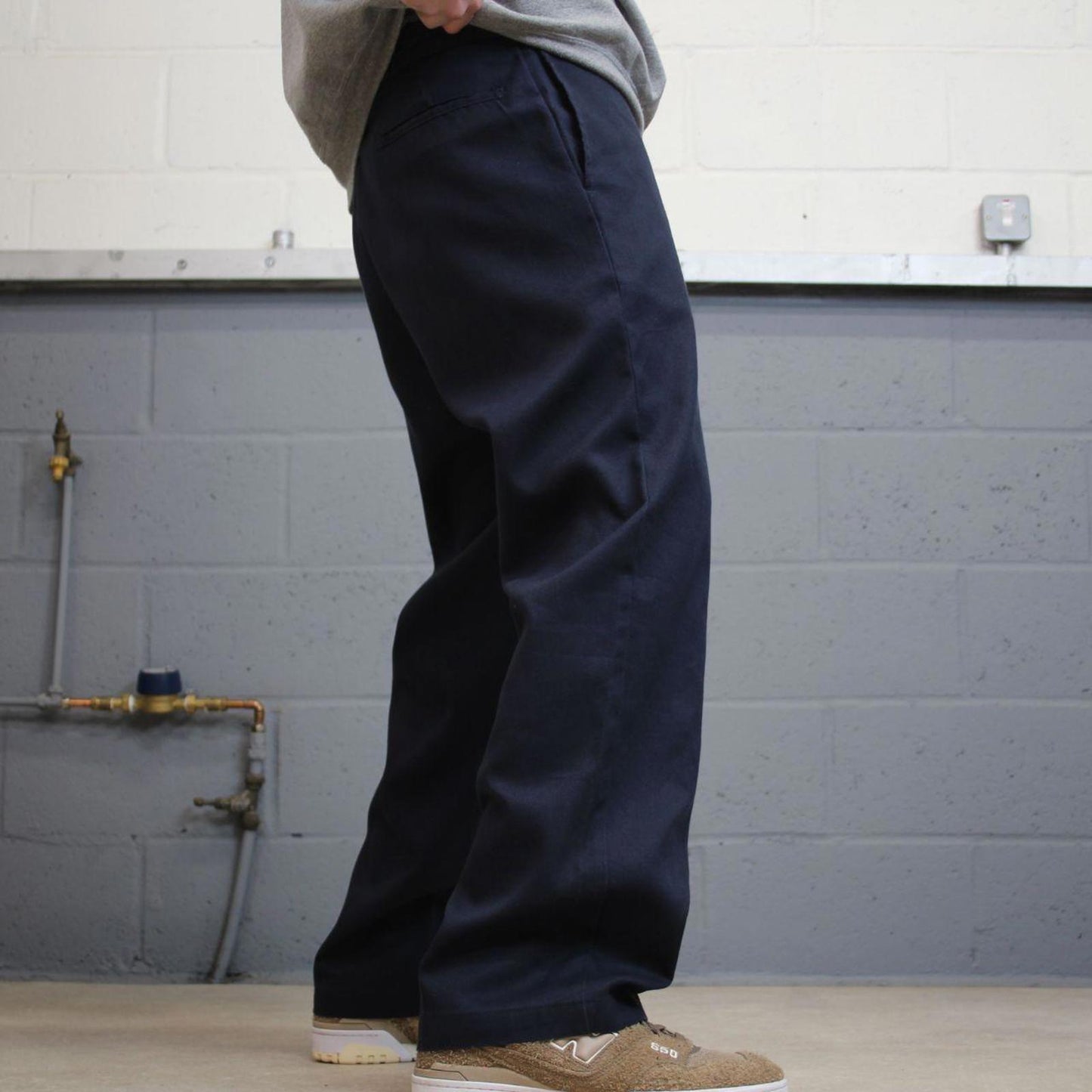 Y2K Dickies 874 work pants skater style navy Loose straight leg flex chino style trousers
