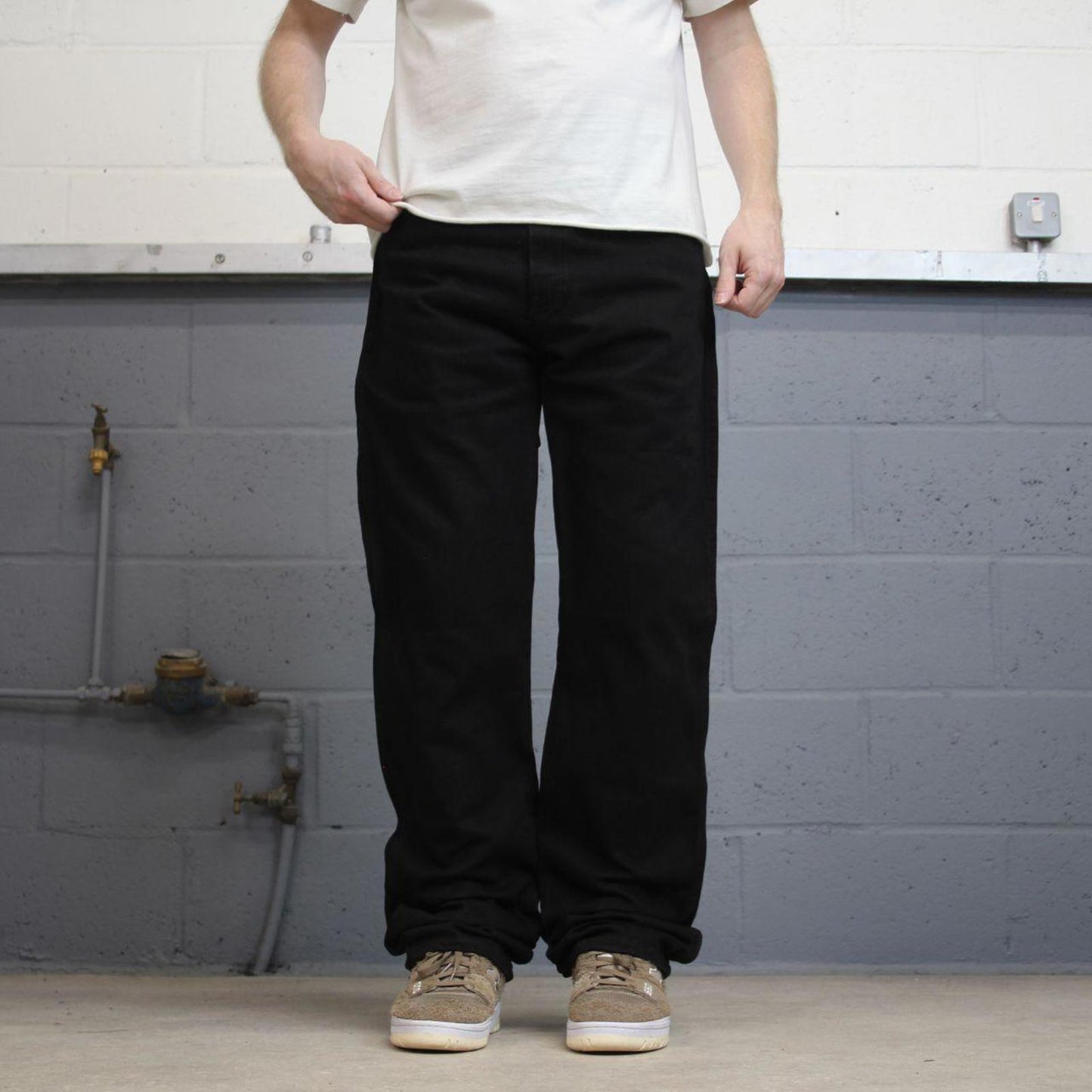 Dickies carpenter jeans W34L34 black 90s American skate style loose thick denim cargos workwear