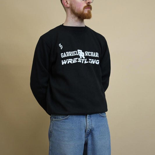 Black vintage Russell sweatshirt M