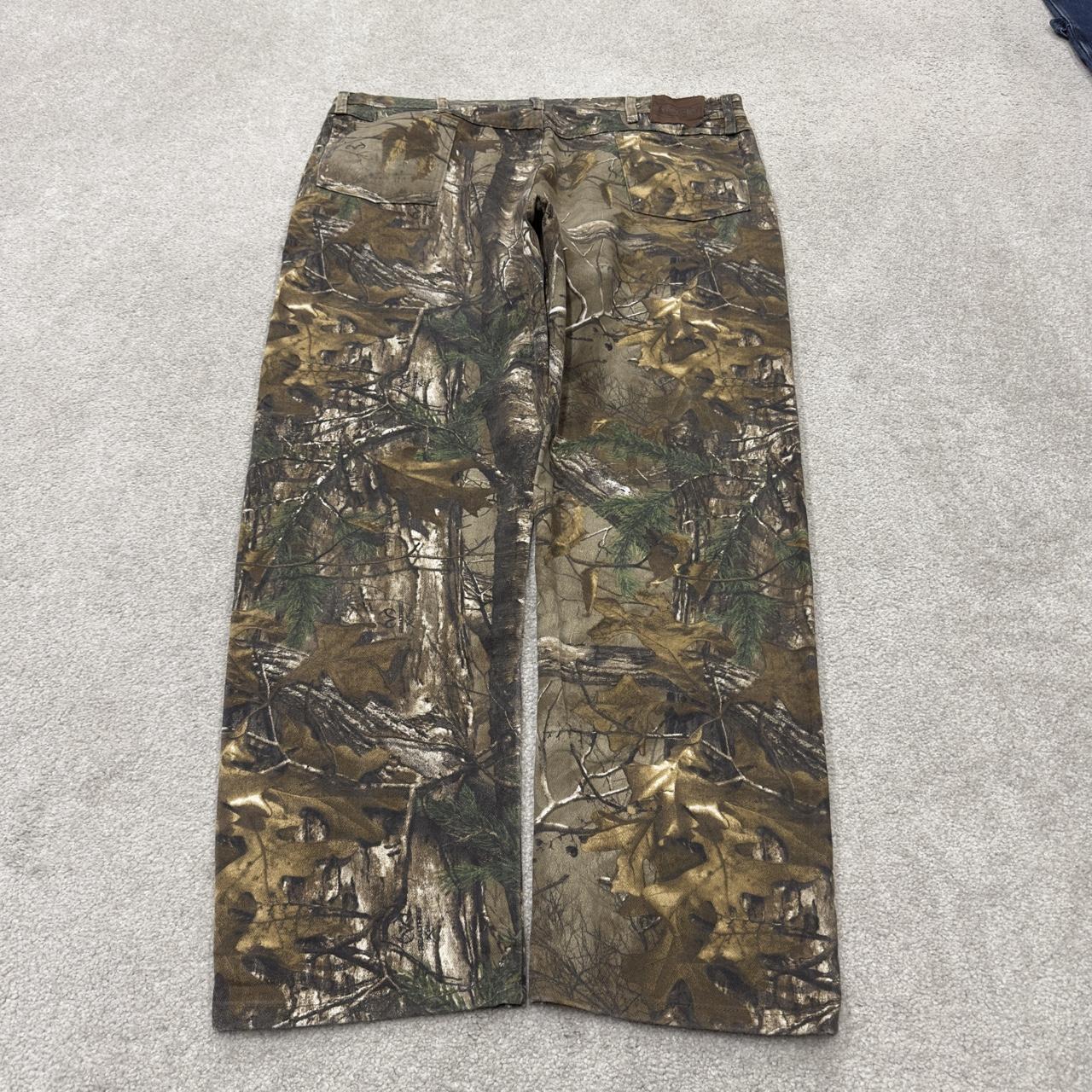Wrangler pro gear realtree jeans camo pants Y2K khaki camouflage pattern hunting utility trousers