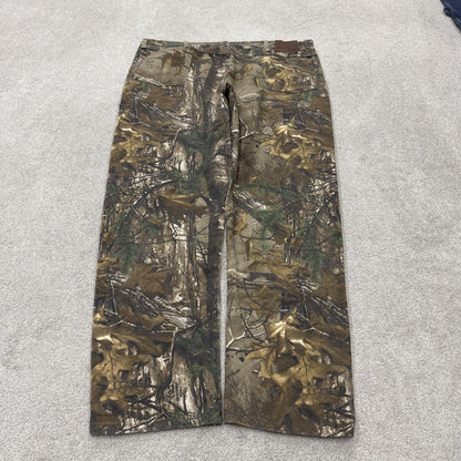 Wrangler pro gear realtree jeans camo pants Y2K khaki camouflage pattern hunting utility trousers