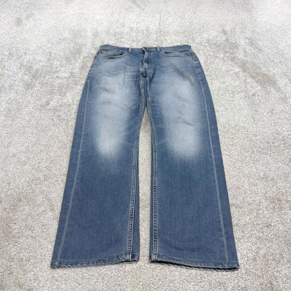 Blue Levis 505 jeans W36L30 straight leg y2k style pants red tab logo