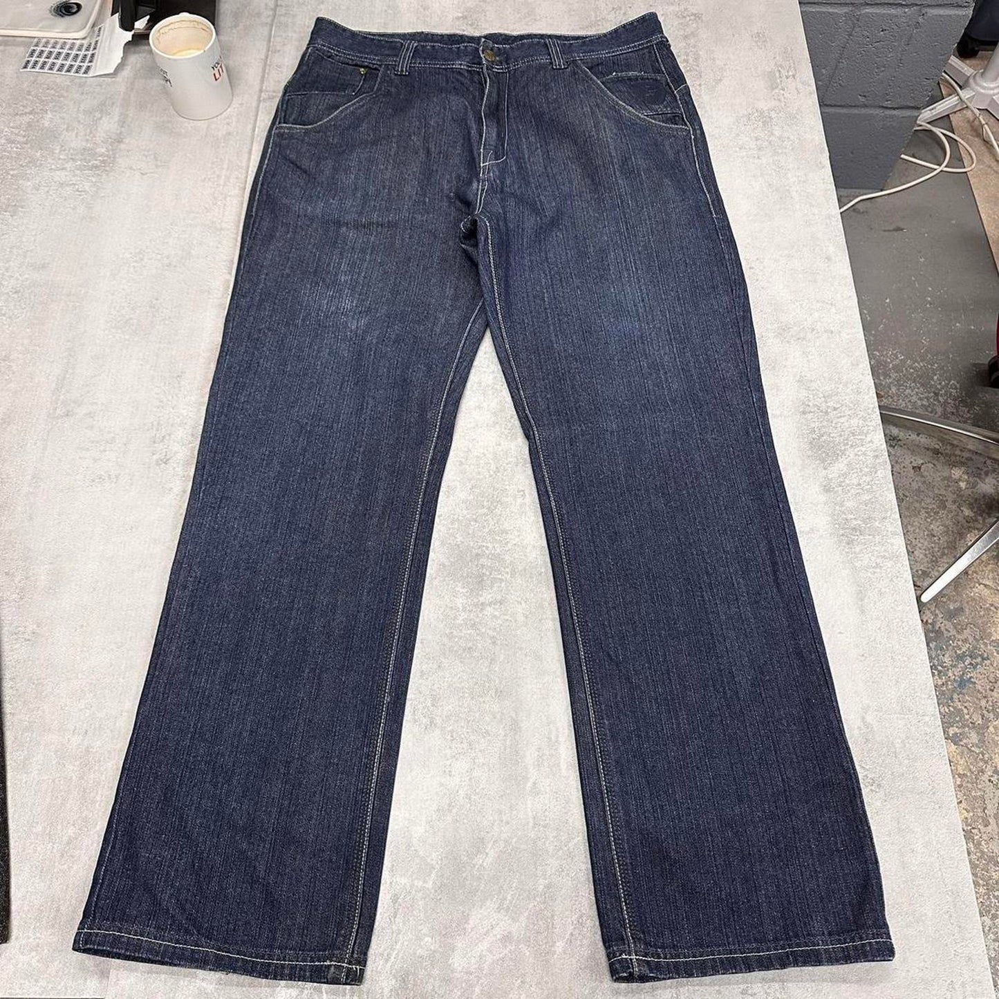 Blue baggy Phat Farm jeans W36 L33 loose denim Y2K hip hop jeans