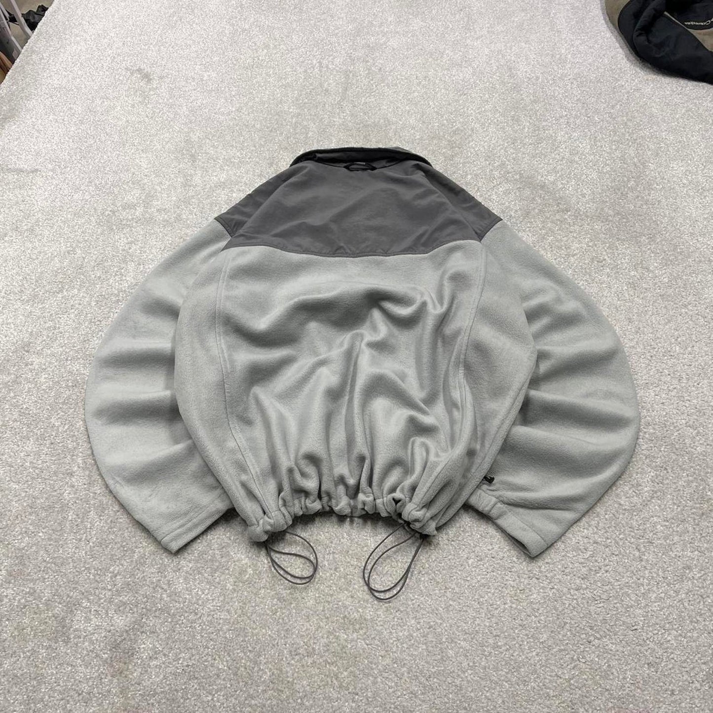 00s Columbia technical fleece XLT men's grey full zip up y2k style autumn adjustable waist