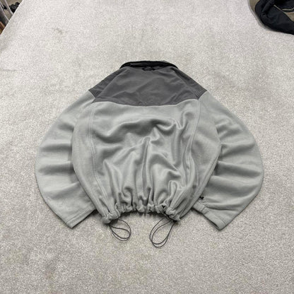 00s Columbia technical fleece XLT men's grey full zip up y2k style autumn adjustable waist