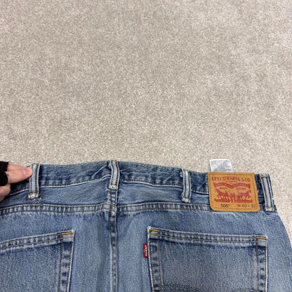 Y2k Levi's 505 jeans straight leg blue denim Loose 90s skater style pants red tab logo