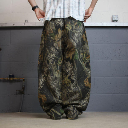 Mossy Oak baggy camo pants wide leg khaki Loose fit Break Up tree camouflage pants